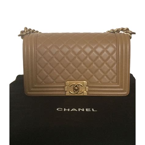 chanel beige le boy|Chanel handbags boys.